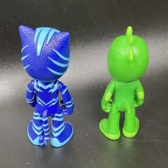 Disney Jr. PJ Mask Frog Box ONE 3.5" Blue And Green Figure Lot oF 2 Toys - Picture 4 of 4